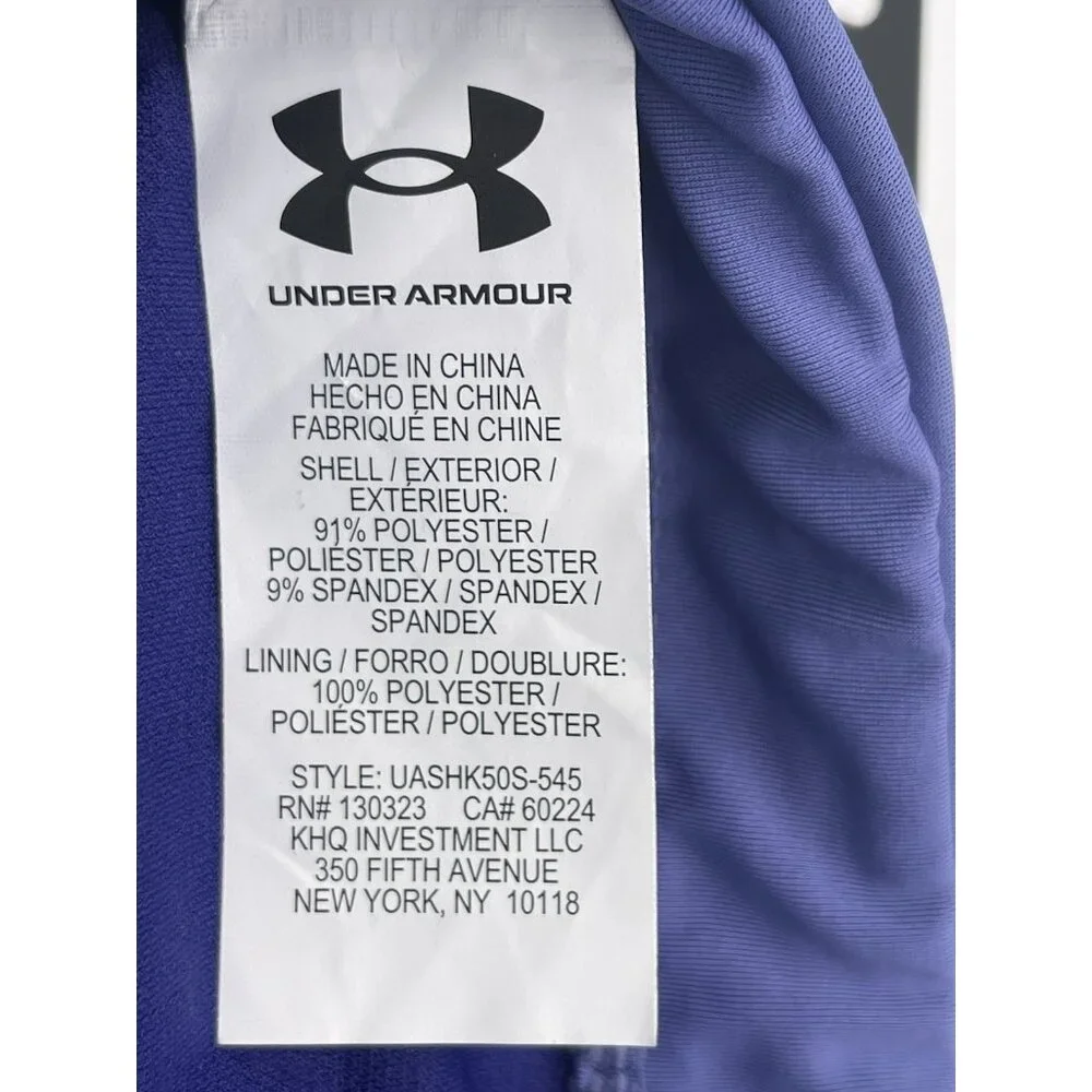 Under Armour Bikini Top Girls Youth‎ Kids Size 8 Purple Ribbed Swimsuit Beach